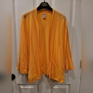 Chico's, size 3 (Large), lightweight cardigan, color - orange sherbert